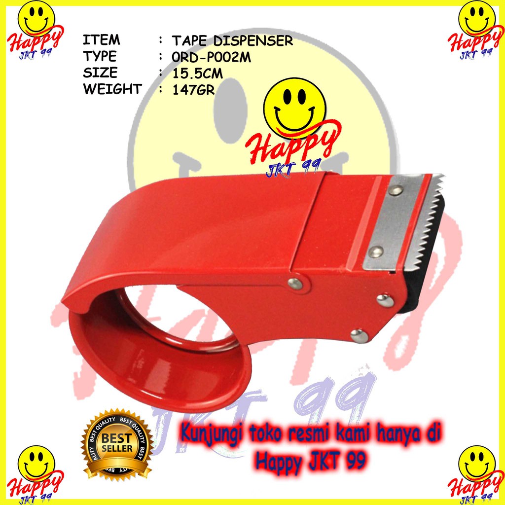 [ HAPPY JKT 99 ] TAPE DISPENSER ALAT PEMOTONG LAKBAN TEMPAT LAKBAN BAHAN BESI