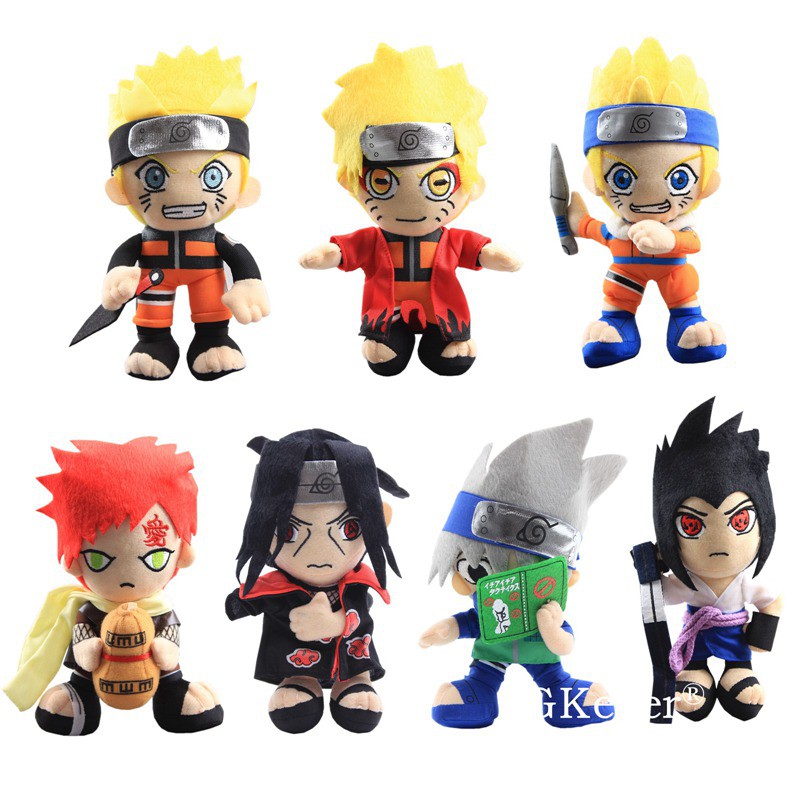 mainan Anime Naruto Plush Toys Cool Gaara Hatake Kakashi Uchiha Itachi Sasuke Soft Stuffed Dolls