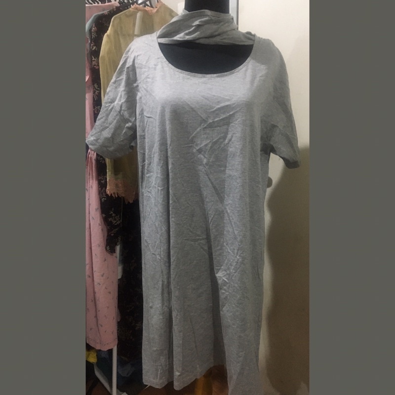 SALEDress Kaos Grey Oversize Unique Casual