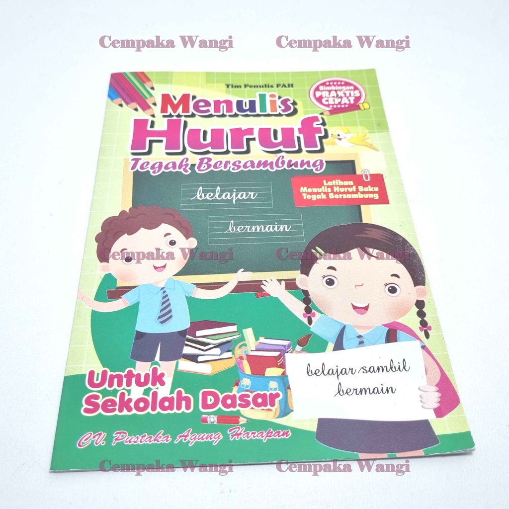 

buku pintar menulis tegak bersambung - latihan menulis huruf sambung