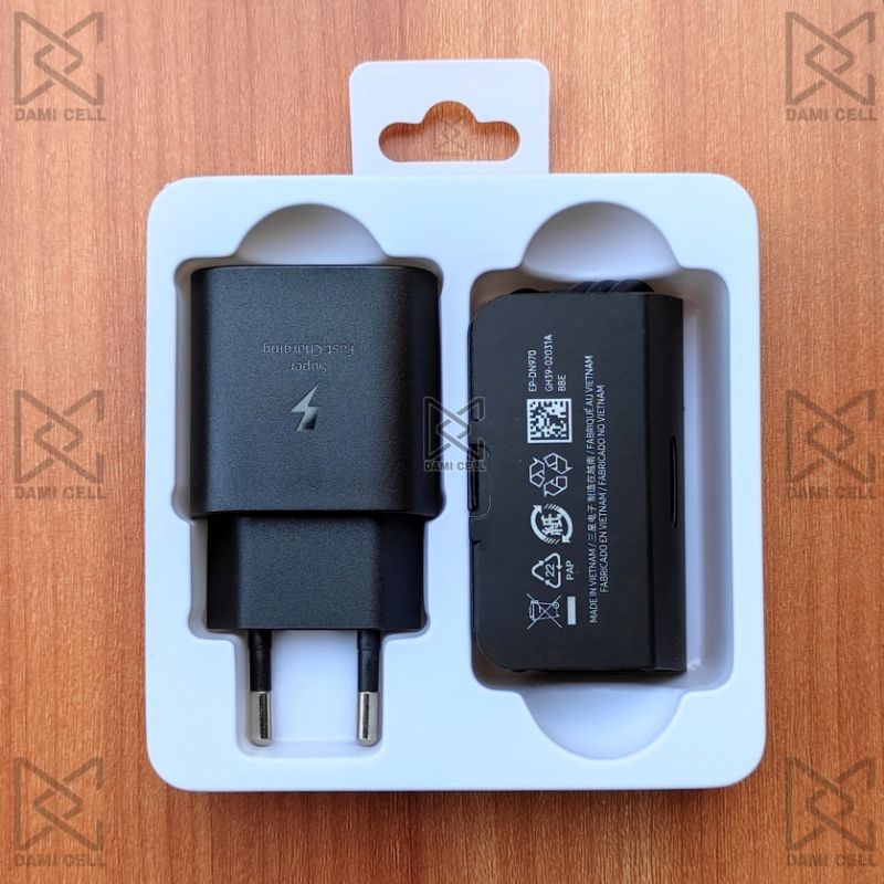 Charger Samsung Note 10, A80, A70 Super Fast Charging 25W Original 100% BLACK