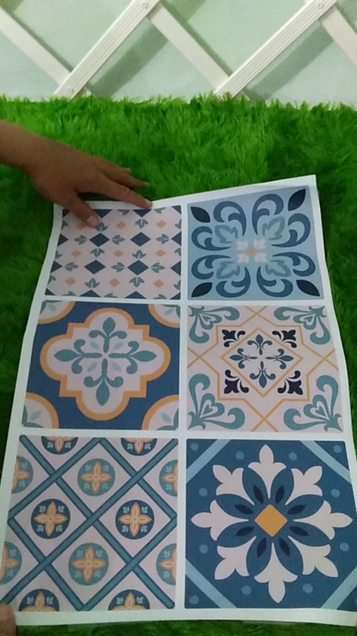 [free Custom] Stiker Tegel / Stiker Keramik / Stiker Dinding / Wall Stiker / Stiker Lantai  Meja