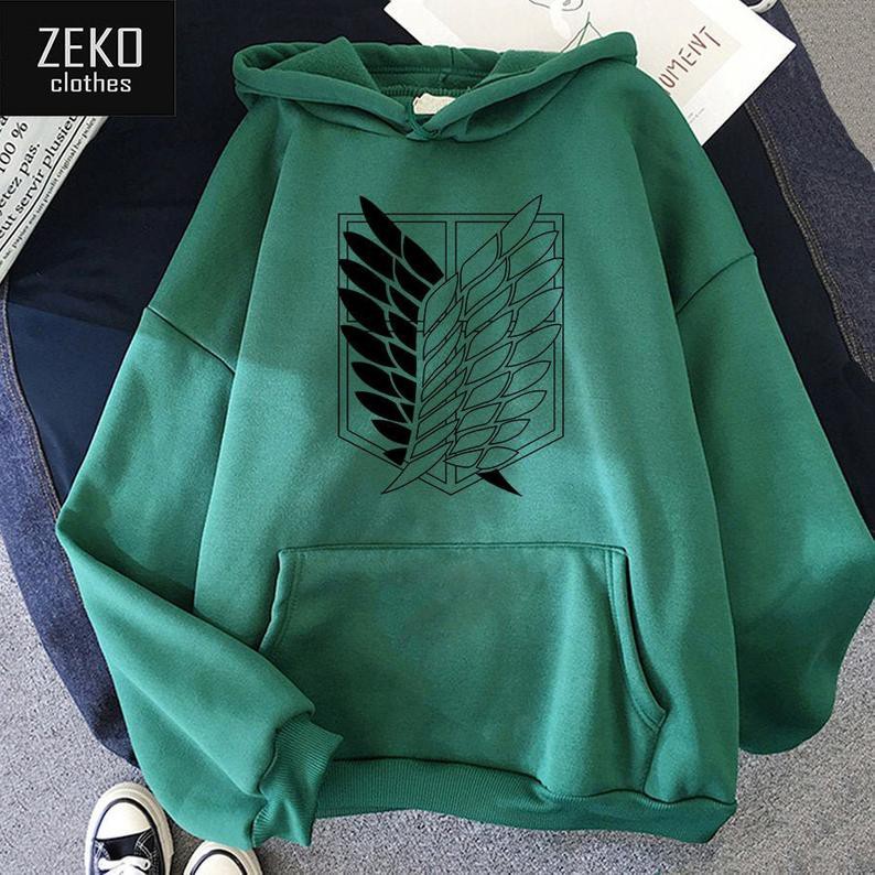 Parisdivarious Sweater Hoodie Jemper Sayap Aot Bahan Fleece Size S - XXL (Pria &amp; Wanita)