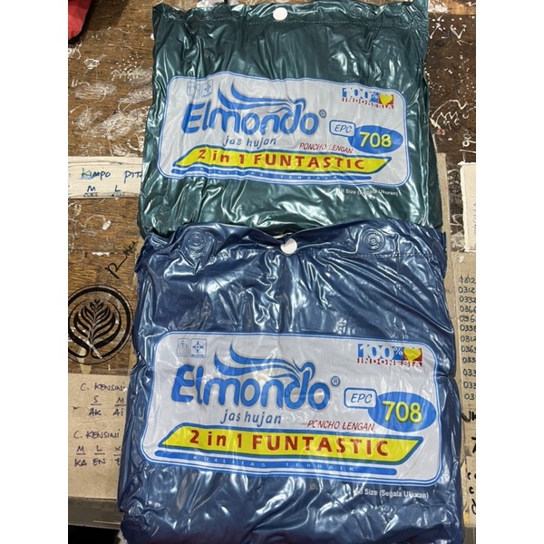 (1pcs) jas hujan dewasa poncho lengan 2in1 ELMONDO 708 TERMURAH