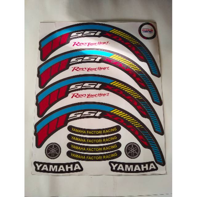 Sticker velg Aerox 155 racing variasi