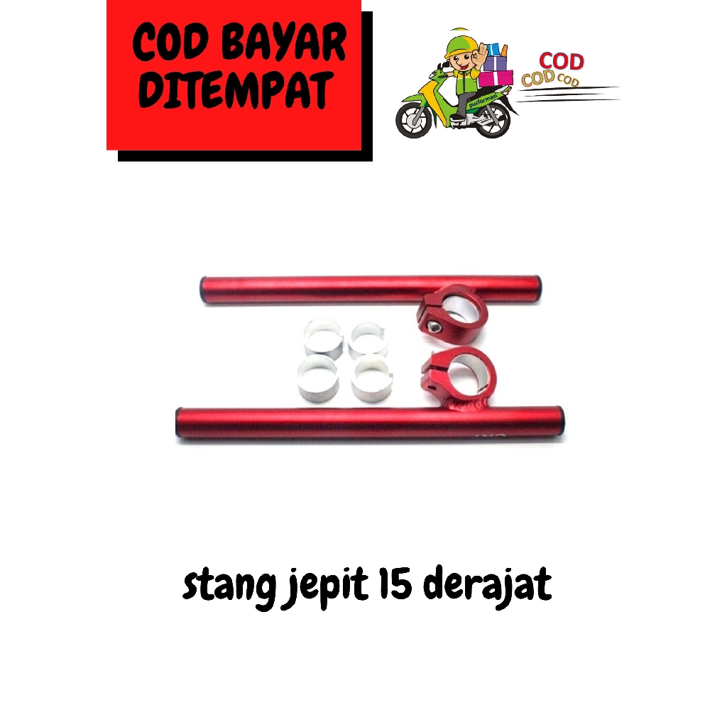 MERAH Stang Jepit Drag 10 Derajat Byson - R15 Vixion Scorpio Ninja