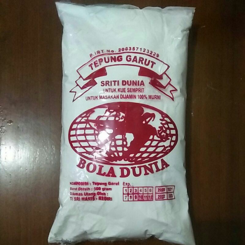 

Tepung Garut Bola Dunia 500 gr /Sriti Dunia/Pati/Tepung Erut/Kue Semprit/Bubur/Masakan