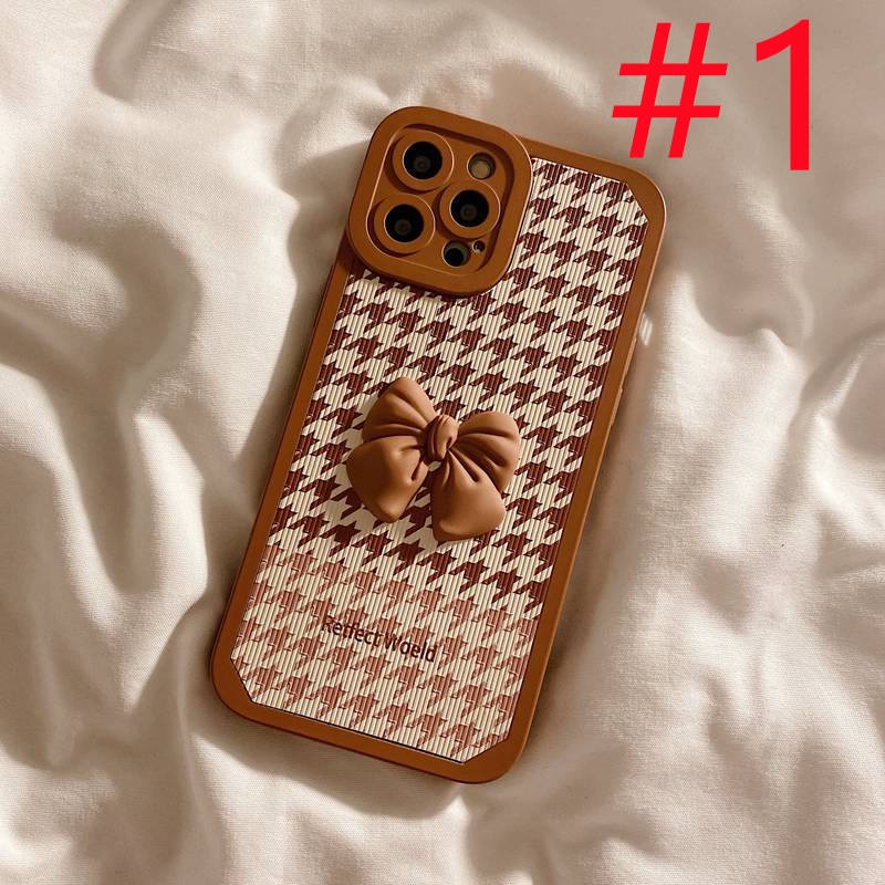 Angel Eyes Leopard Stitch Bowknot Soft Case iP iPhone 7 8 + Plus X XR SE 2020 XS Max 11 12 13 Pro Max Casing Xiaomi Redmi Note 8 Pro