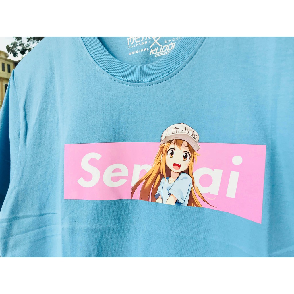 Kaos Senpai Platelet Anone Baby blue