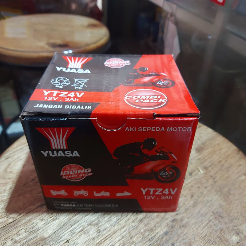 AKI YUASA YTZ4V. AKI KERING MOTOR BEAT, SCOOPY, SPACY, MIO J, MIO M3, KARISMA, SUPRA 125,