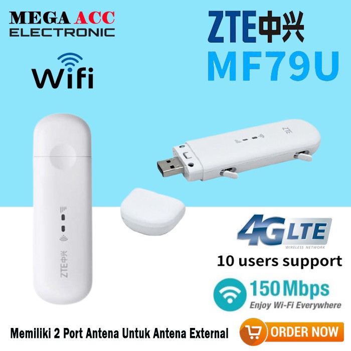 Jual Modem Usb 4g Lte Wifi Zte Mf79u 150mbps Unlock Indonesia Shopee Indonesia