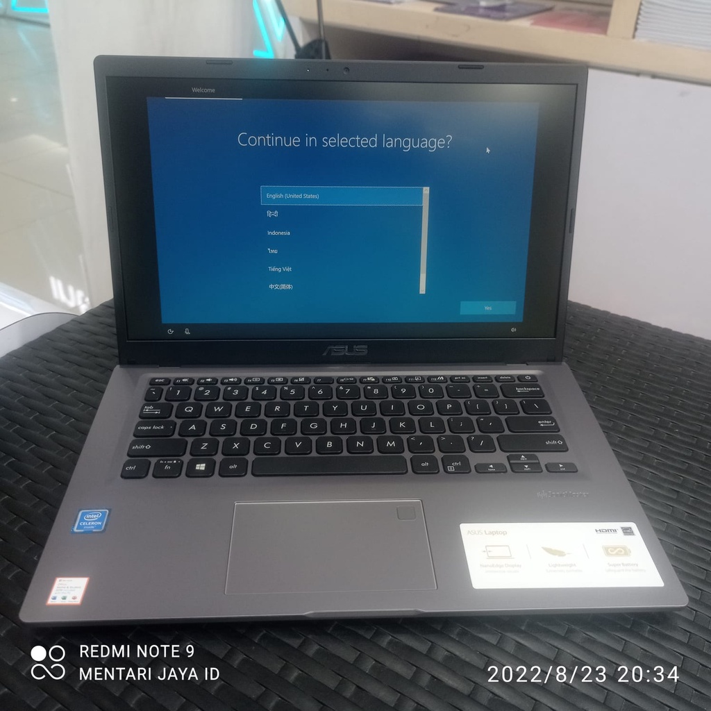 Laptop Murah Baru ASUS VivoBook P1411CM INTEL N4020 4GB 256GB ssd 14 FHD Windows 10 + OHS