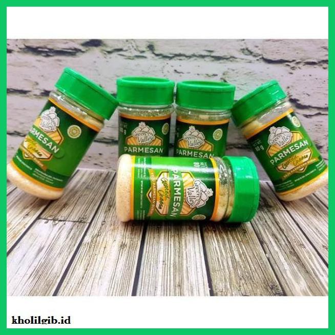 

Ujekujek- Green Valley Grated Parmesan Cheese - Keju Parmesan Bubuk 80 Gram -Original.