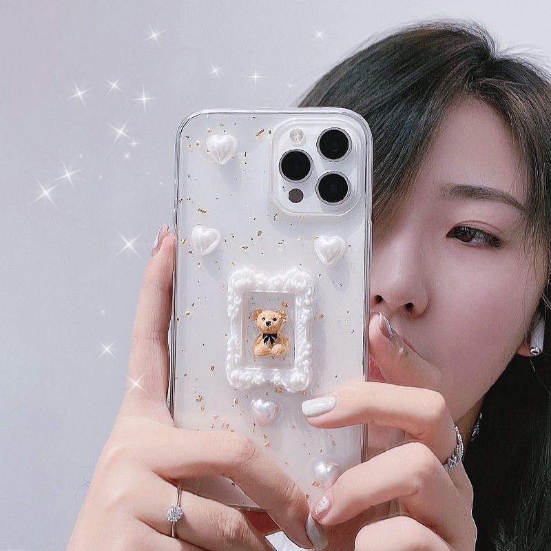 XIAOMI POCOF2PRO M3 X3 REDMI NOTE 4 5 6 7 8 9 Pro 9A 9C 9T 10 10T 11 Lite Ultra BEAR Glitter 3D CASE