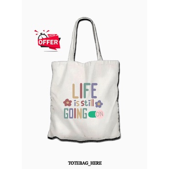 Paket totebag custom 50 pcs bahan blacu 30 x 40