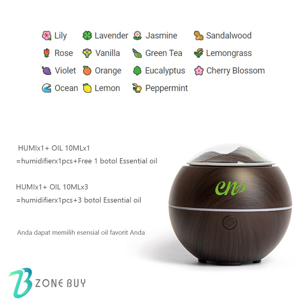 100% ORI Aromaterapi Difuser 150ML Aromaterapi Difuser Dengan(Berisi Free Essential oil)-Dark wood