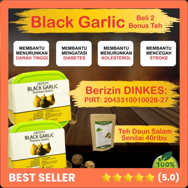 

Black Garlic Bawang Hitam Lanang 250 gram Premium Bonus Teh Daun Salam Senilai 40Ribu