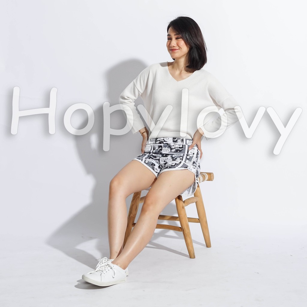 HOPYLOVY - Celana Pendek Santai Wanita HotPants Muniko Komica