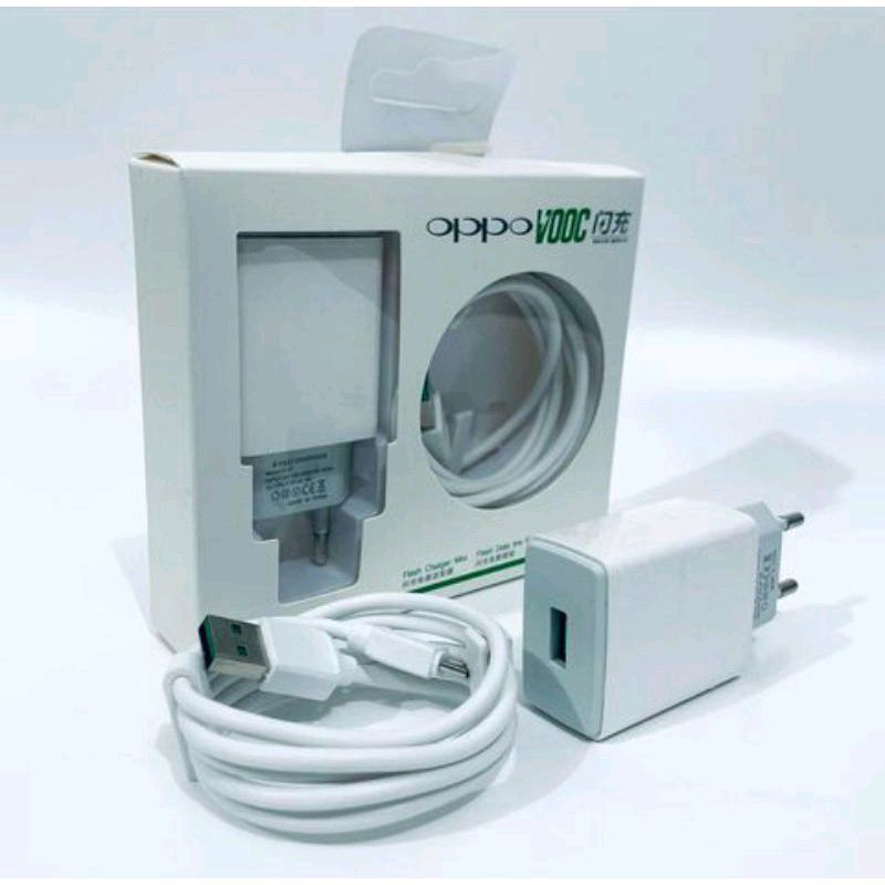 Charger ORI OPPO VOOC F11 F9 F7 F5 F3 F1 Plus Pro Find 7 R7 Plus (4A) USB + Kabel Data Micro Fast Ch