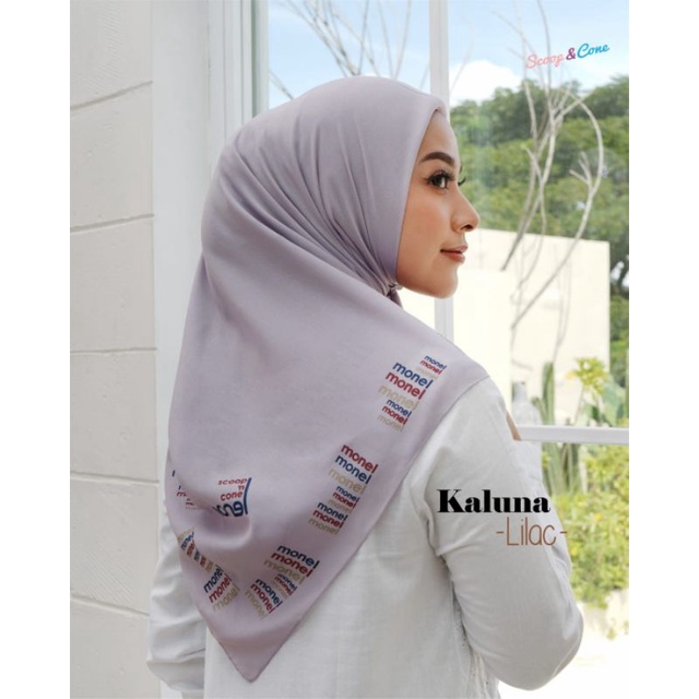 SCOOP AND CONE BY MONEL KALUNA SERIES | KERUDUNG VOAL SEGI EMPAT HIJAB