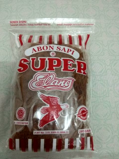 abon sapi super cap elang asli boyolali 250gr