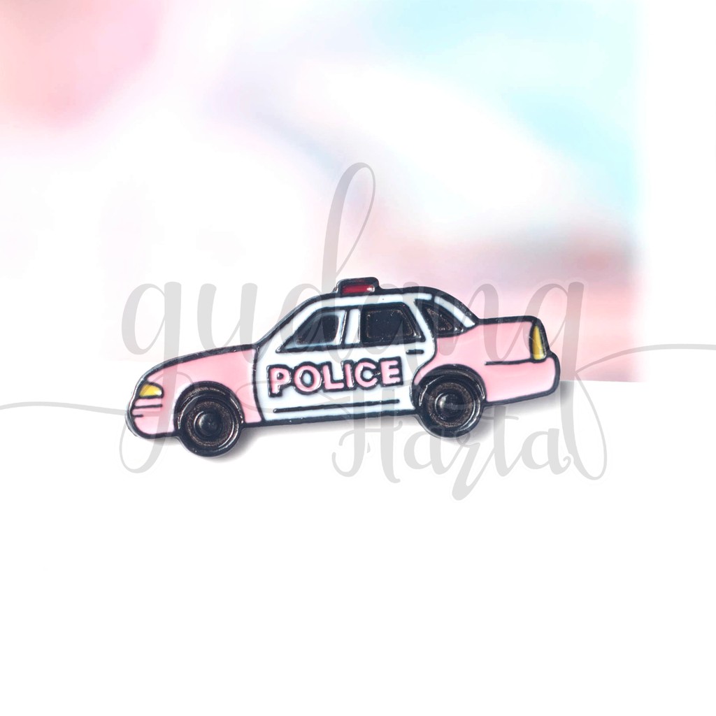 Pin Mobil Polisi Pink Police Car Bros Tas Lucu Unik GH 208251