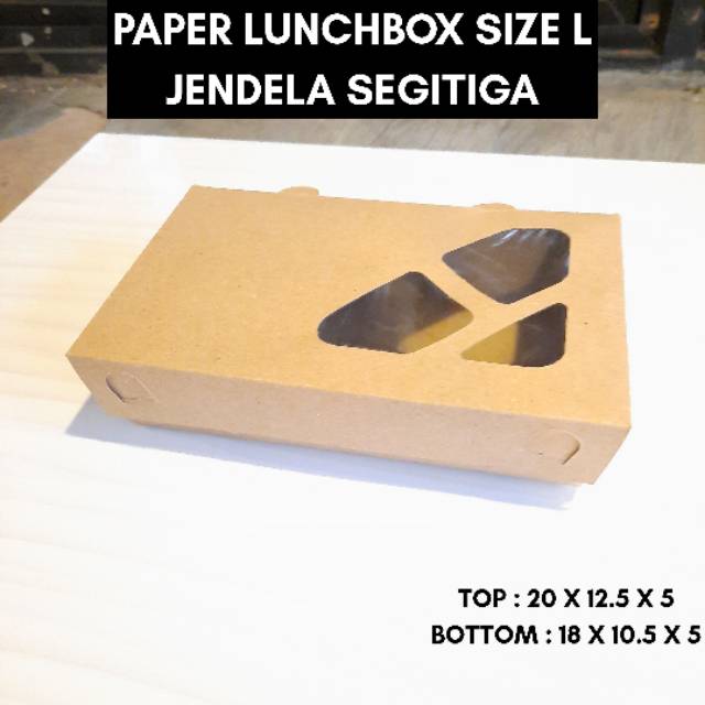 Jual Paper Lunch Box Kotak Take Away Kotak Makan Size L Jendela