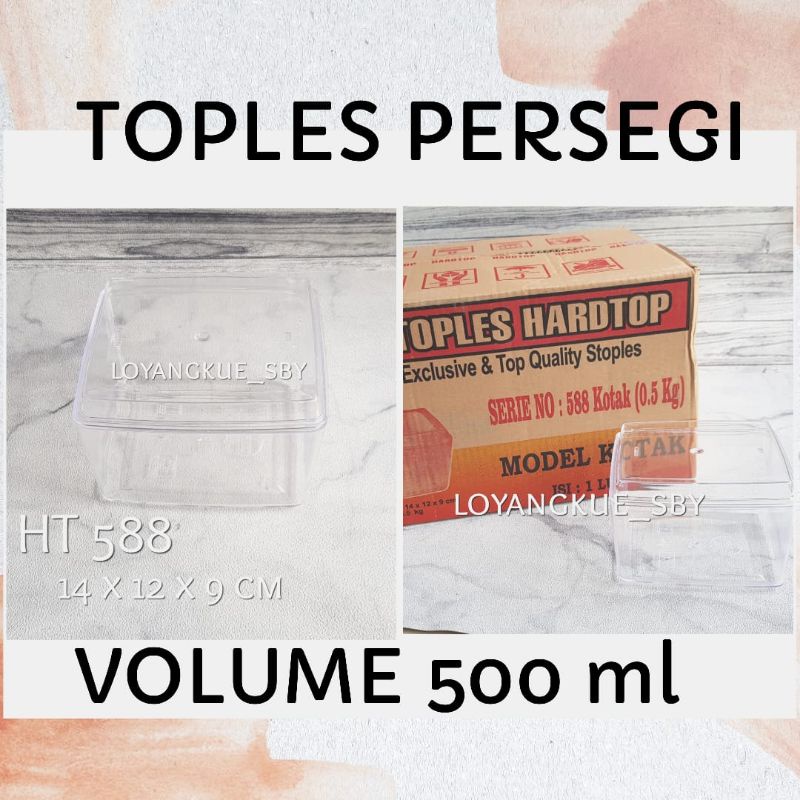 12 PC HARDTOP 588 TOPLES TEBAL PERSEGI 500 GRAM