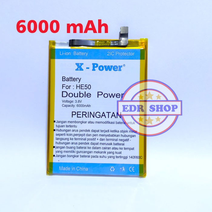 Batre Motorola Moto E4 Plus XT1770 HE50 Batu Battery Baterai Tanam Double Power