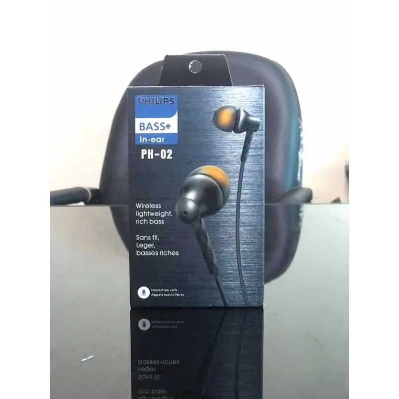 HEADSET PHILIPS PH02 POWER BASS+ IN EAR SUPER HF PHILIPS SUARA BASS BOMM BAGUS