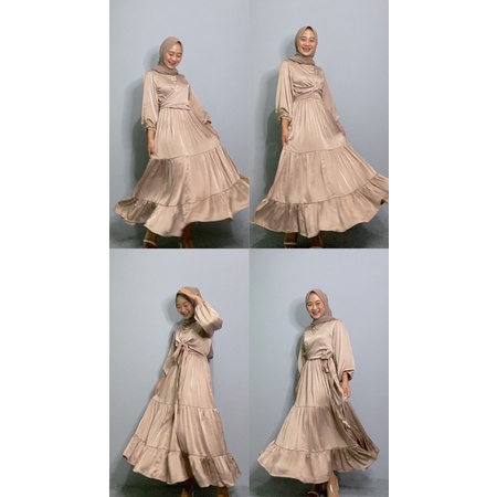 Arisha Dress Pinecloo - Dress armani silk - Dress rample