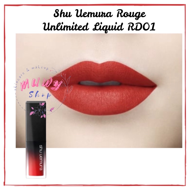 Shu Uemura Rouge Unlimited Liquid Matte Lipstick real size