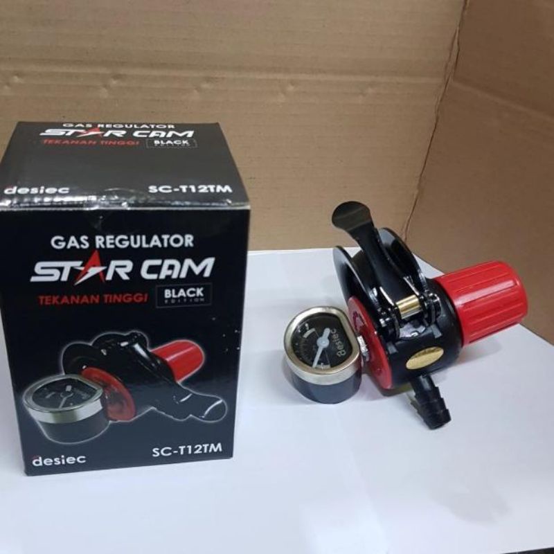 PAKET SELANG SF  + REGULATOR STARCAM HP HIGH PRESSURE   TEKANAN TINGGI METER