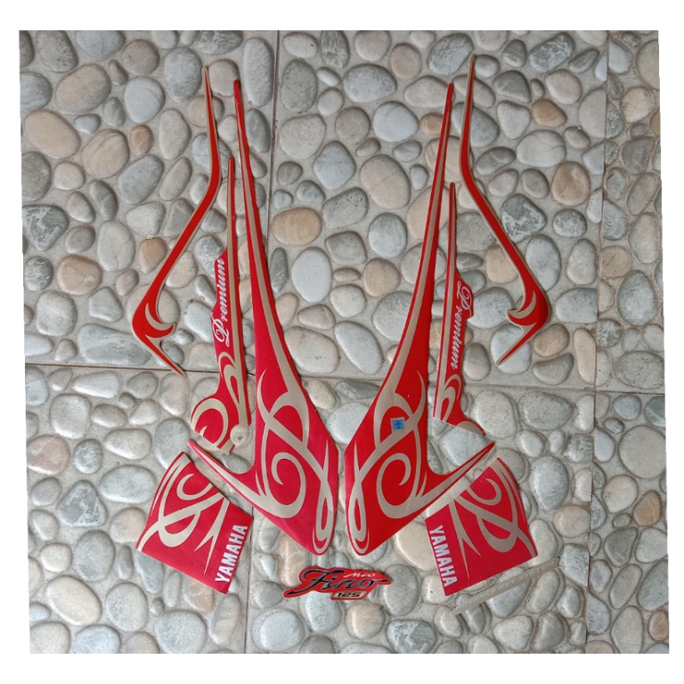 stiker striping motor fino premium 2016 merah