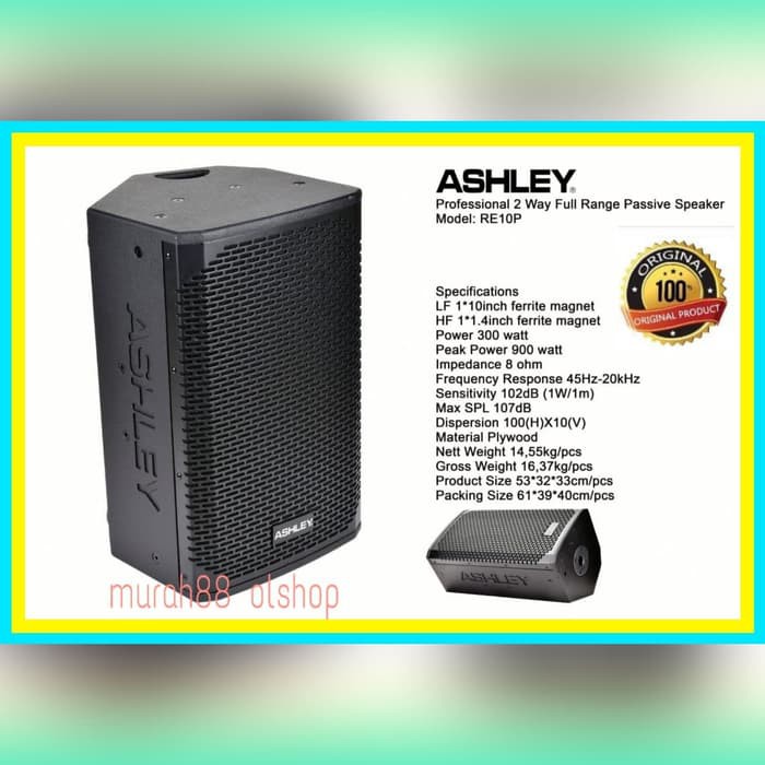 SPEAKER PASIF ASHLEY RE 10PRO ORIGINAL