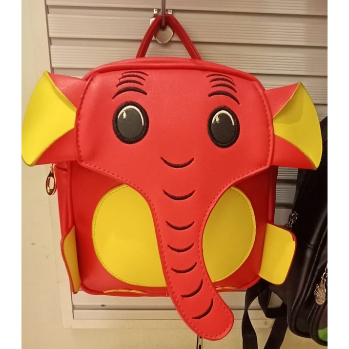 TAS RANSEL ANAK MOTIF GAJAH MERK PINK KISS BY ELIZABETH