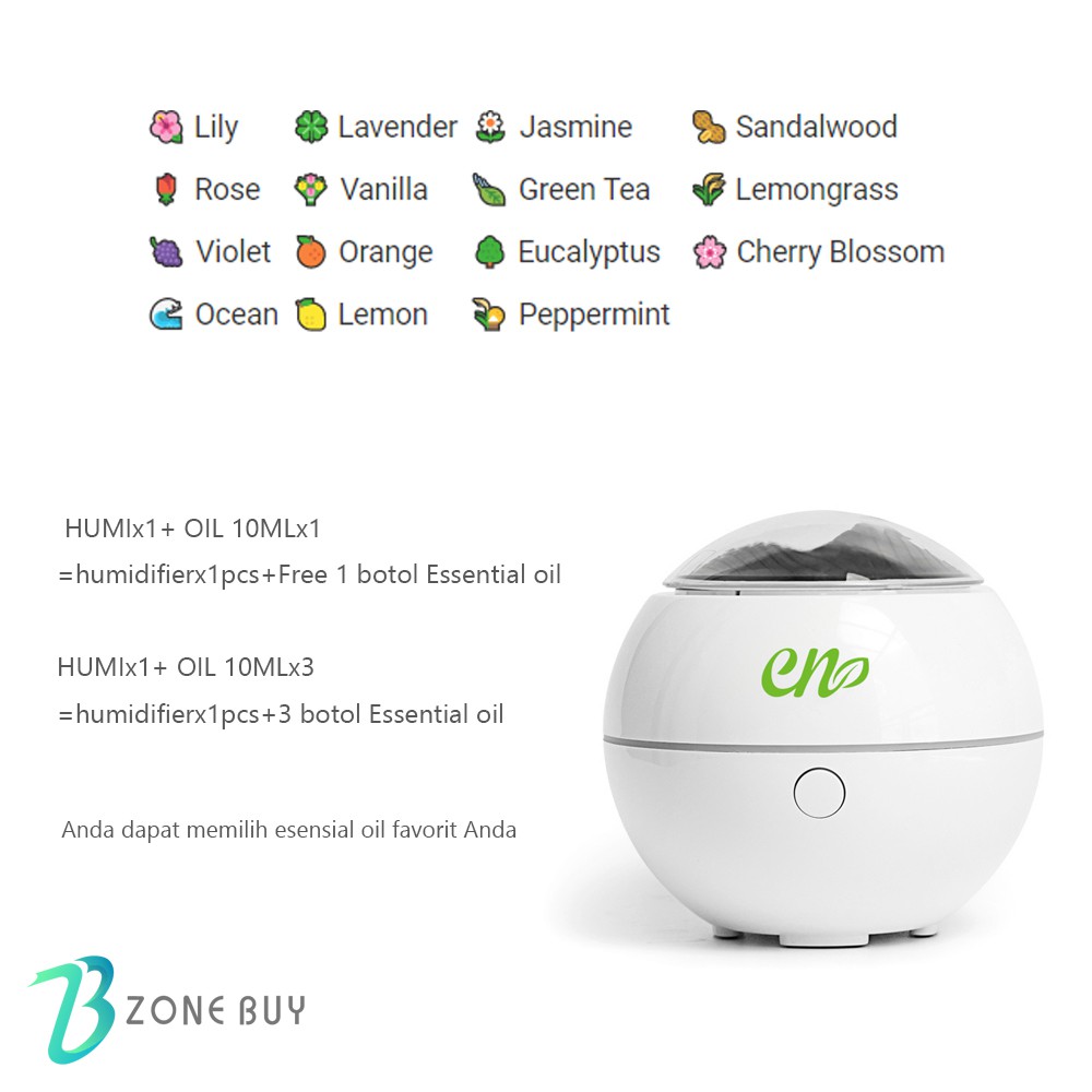 100% ORI Aromaterapi Difuser 150ML Aromaterapi Difuser Dengan(Berisi Free Essential oil)-White