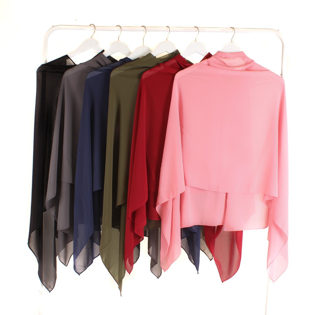 PTLCR - PASHMINA NISSA SABYAN POLOS TALI PREMIUM CERUTI BABYDOLL 175X80CM / HIJAB MUSLIM / JILBAB