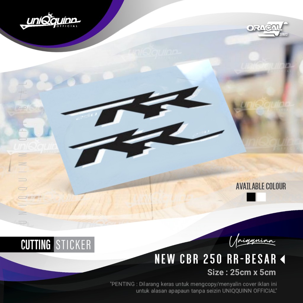 UQ Stiker CBR 250 RR Ukuran BESAR | Cutting Sticker CBR | stiker Custom Motor honda