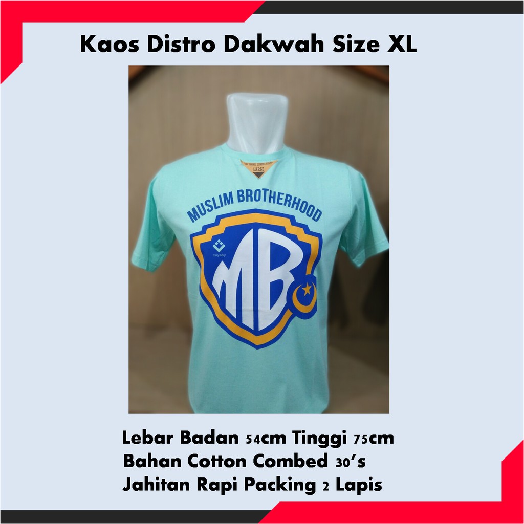 KAOS DISTRO DAKWAH WARNA HIJAU SIZE XL
