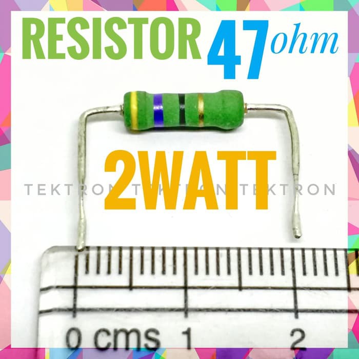 Resistor 2Watt 47ohm , tahanan , 2w 47