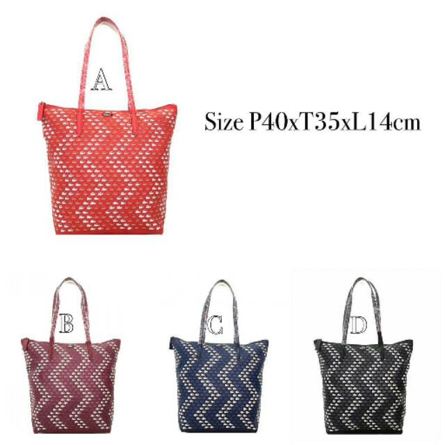 Lacoste Concept Multi Colored Vertical Tote Bag totebag tas