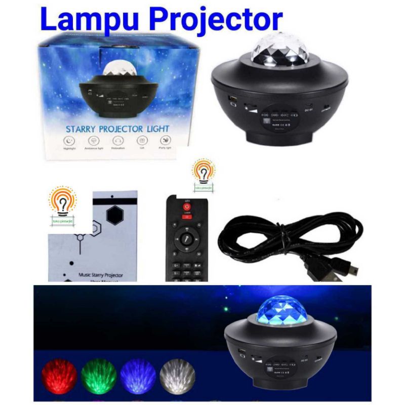 Lampu Proyektor Dengan Speaker Langit Malam Berbintang Lampu Starry Lampu tidur