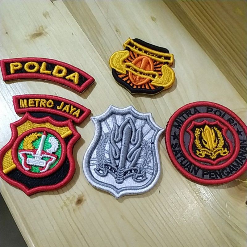 bordir 3d satpam gada pratama mitra polri nama   harga satuan