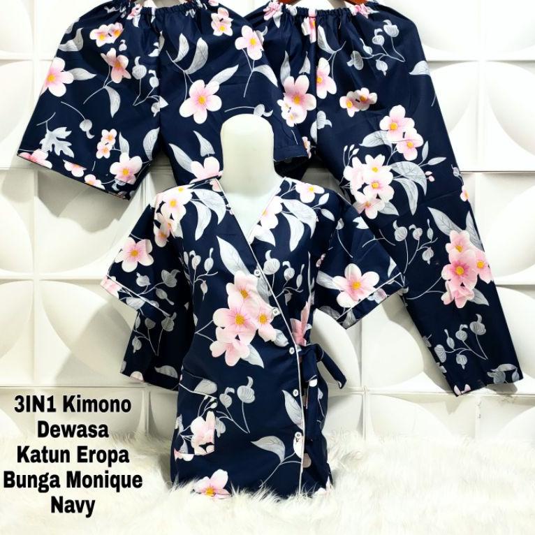 ➨ Piyama Kimono 3 in 1 dewasa Bermotif/karakter ✮