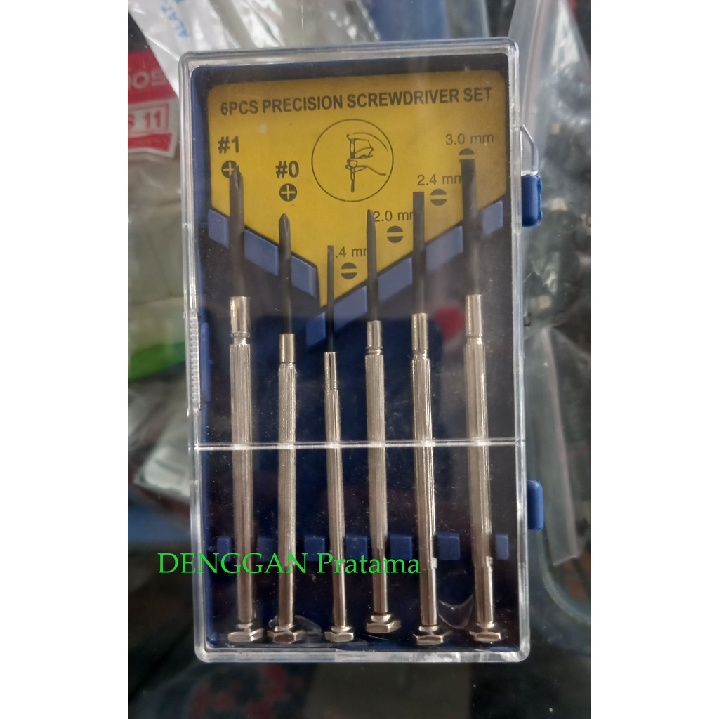 Obeng Set 6 Pcs Kecil/Screwdrives Kecil Untuk Jam-HP-Laptop