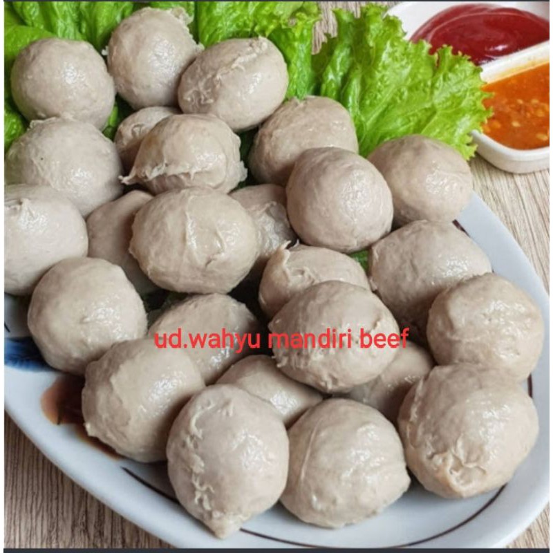 

Bakso sapi asli isi 50 gurih dan halus