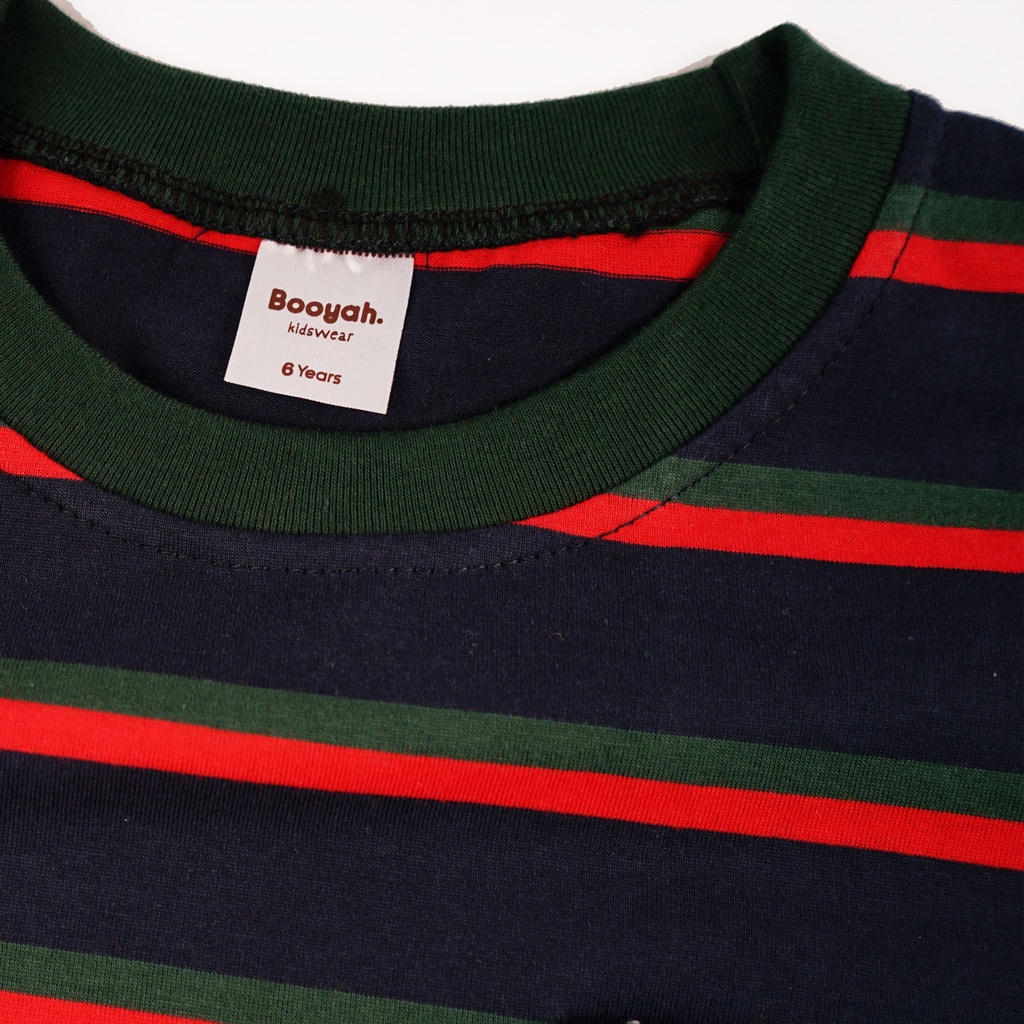 Booyah Kaos Anak Striped tee Embroidery