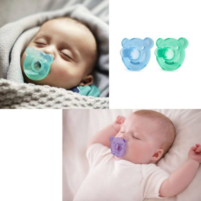 Philips Avent Soothie Bear Shape Pacifier 0-3m Blue-Green