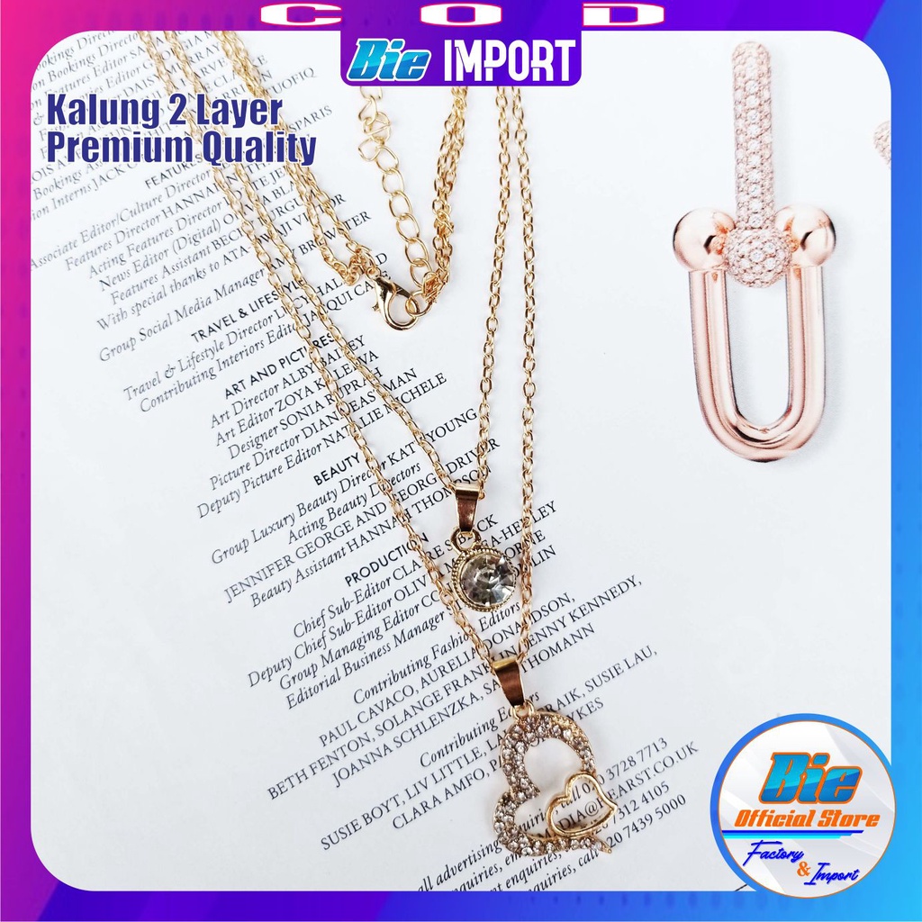 Kalung Korea 2 Layer Premium Impor Best Seller